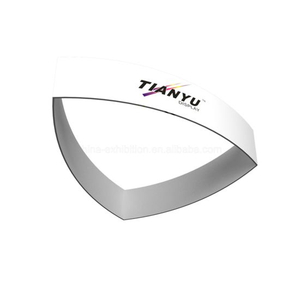 アルミ振興展示ファブリック印刷曲面トライアングルハンギング付き